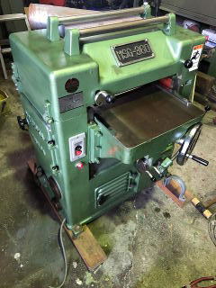 中古自動一面鉋松岡MSG360イガラシゴムロール樹脂仕様